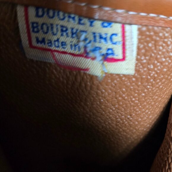 Vintage DOONEY & BOURKE 80's Pebbled Navy Brown Leather Satchel Crossbody - Picture 14 of 15